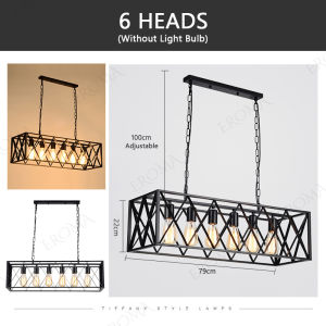 Eroma 4/6 Heads Vintage Pendant Lighting Hanging Lights Bar Restaurant Clothing Store Living Room