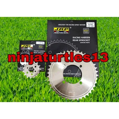 JRP 🇹🇭 sprocket 415 full * CHROME * lc135 rxz y110 ss2 lagenda110 srl110 y125 harden steel