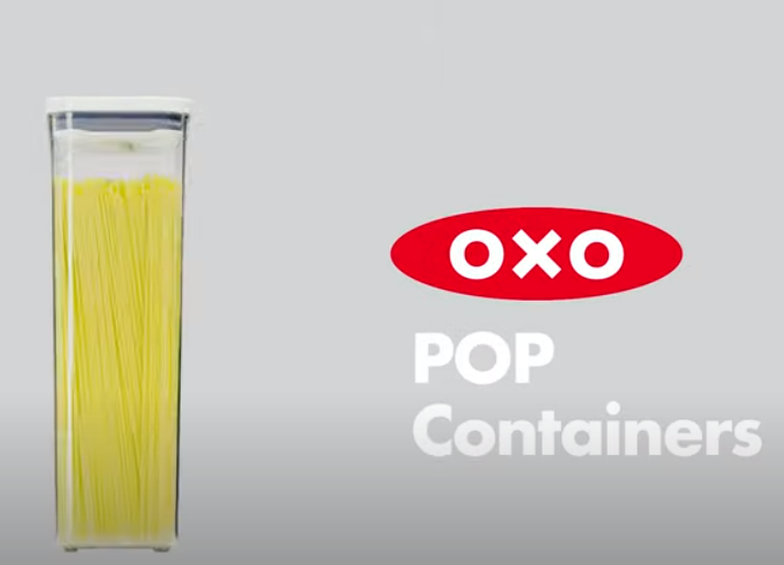 OXO Houseware Steel POP Container Rectangle - 2.5L (BPA-Free & Stainless Steel Cap)