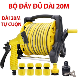 Bộ Vòi Tưới Cây Cao Cấp Vòi Rửa Xe Tăng Áp Đa Năng - 6 Chế Độ Phun Chất Lượng Cao - Lô Cuộn Kiên Cố - Ống Nước Siêu Bền