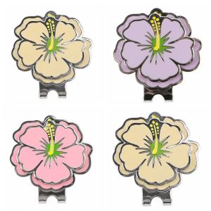 GOXBERK ic Golf Cap Clip Flower Shaped Durable Metal Golf Hat Marker Outdoor Sports Decorative Golf Ball Mark Golf Lovers