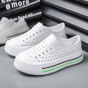ORNGMALL Summer 3CM Thick-Soled Hollow Wading Casual Waterproof Beach Outdoor Slip-On Candy Color Sandals for Women 35-40