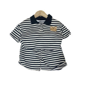 tampan bergaris Polo kaos setelan anak laki laki fashion imut jas baju bayi import 0-5 tahun Kualitas Tinggi