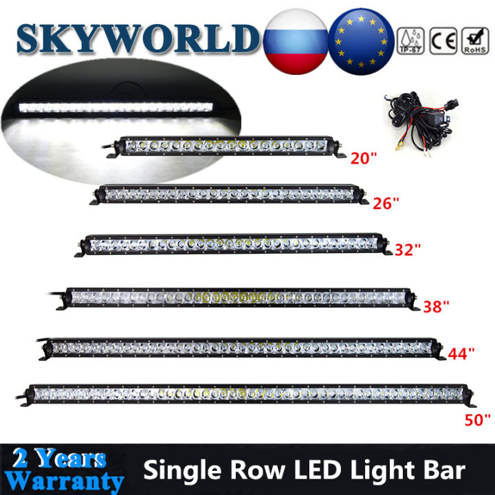 2021Single Row LED Light Bar 20 26 32 38 44 50 inch Spot Beam LED Bar ...