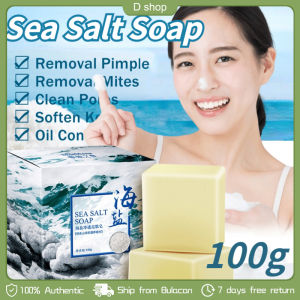 5PCS Sea Salt Soap Removal Pimple Pores Acne Treatment Cleaner Moisturizing Goat Milk Face Wash Soap 100g