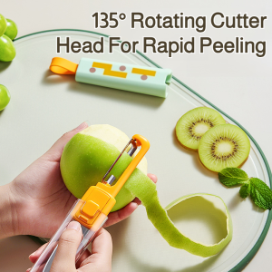 Portable 2in1 Fruit Peeler Multifunctional Household Fruit Knife Slicing Scraper