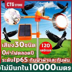 เครื่องไล่นก เครื่องไล่นกเสียงแรงลมแสงอาทิตย์ อัลตราโซนิคขับไล่นก เสียง30ชนิด ไล่นก ไล่นกพิราบถาวร ที่ไล่นก
