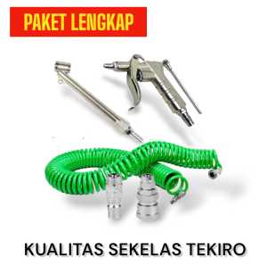 BISA COD!!!YUKIDO Tools Paket Alat Service 3in1 Selang Angin Kompresor Recoil Spiral 12 Meter - Alat Semprot Angin Air Duster Gun DG-10 - Alat Isi Angin Air Chuck 6 Inch FREE COUPLER SEPERTI TEKIRO ASIA BAUT
