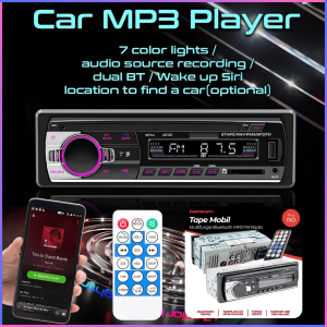 FAST SHIPPING Taffware Tape Mobil Bluetooth Audio Full Bass Multifungsi MP3 FM Radio ISO 1 DIN