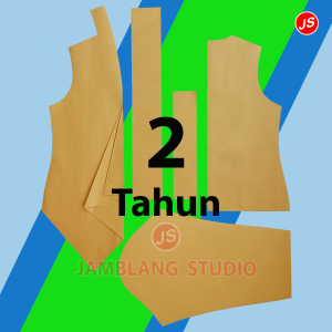 Pola Instan kebaya Drapery Anak ( IS 025 ) [ Bukan Pakaian ] Pola Baju Jamblang Store