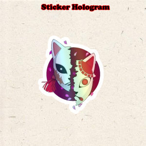 Stiker Hologram Topeng Anbu Naruto ukuran 8 cm