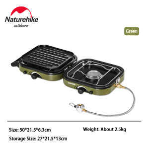 Naturehike Camping Stove Portable Two Modes Cookware Outdoor Picnic Barbecue Grill Foldable Gas Stove High Power Cooking Pot