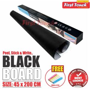 Craft Reusable Roll Up Blackboard Whiteboard Stickerboard Drawing Painting Board Chalkboard Wall Sticker Stick / Chalks