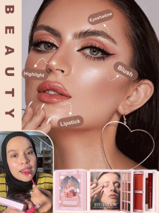 Pearlescent Matte Multifunctional Makeup Palette Eye Shadow Palette With Blush Lipstick Blush And Eyebrow Powder Set