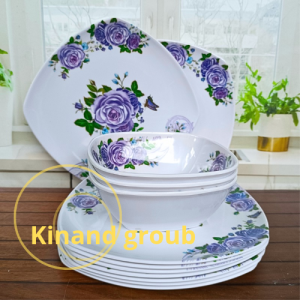 PAKET MELAMIN MOTIF ISI 6 PCS MELAMIN TEPLEK DAN MANGKUK PERSEGI TEBAL DAN KUAT