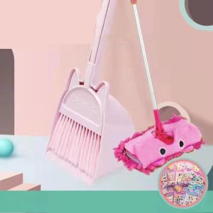 Children Cleaning Activity Play Set Kids Pretend Play Broom Mop Toys Educational Childrens Kit