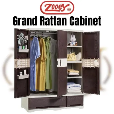 Zooey Grand Rattan Cabinet/Wardrobe/Clothes Organizer Stock No.GRR-2009 Rattan