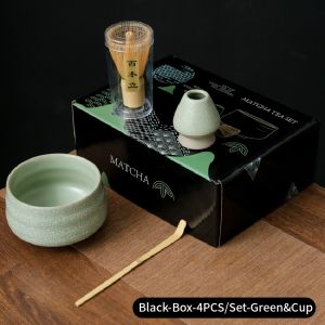 4/7Pcs Japanese Matcha Tea Making Set Bamboo Matcha Whisk Bowl Holder Chasen Scoop Chashaku