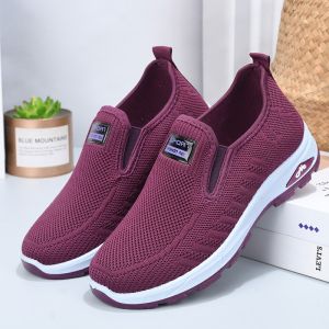 รองเท้าส้นแบน รองเท้าที่ผ่อนคลาย รองเท้าวัยกลางคนและผู้สูงอายุ ลดภาระ ซับในที่สะดวกสบาย ทนทาน