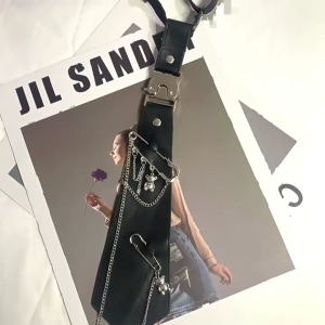 Jk คอสเพลย์เน็คไทโซ่โลหะคอหมีญี่ปุ่น Jk Seifuku ผูกไทด์เด็กนักเรียนหญิง JK ผ้าผูกคอใส่กับสูท