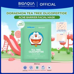 BIOAQUA x DORAEMON Sheet Mask Masker Wajah BPOM Diamond Blue Copper Peptide Glowing