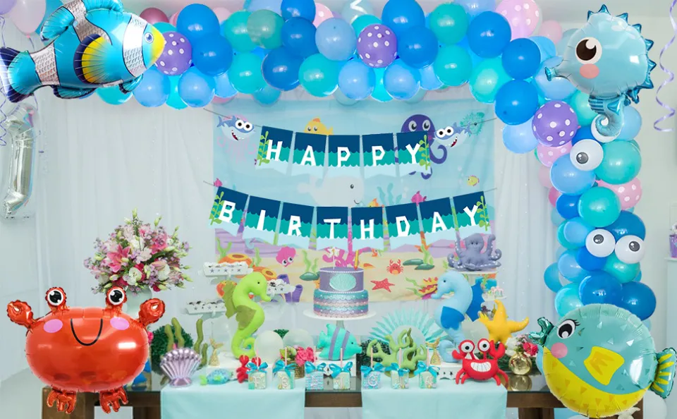 Under the Sea Party Decorations for Boys, Ocean Theme Birthday