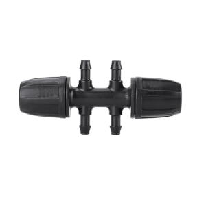 10PCS Konektor Selang Irigasi Hidroponik For 8/12mm 4/7mm Warna Hitam Barb Connector Untuk Sambungan Irigasi