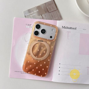 For iPhone 16 Pro Max Case Magnetic with Griptok TPU Polka Dot with Griptok Polka Dot Phone Case For iPhone 15 Cover 手机壳 Aesthetic Korean Cute