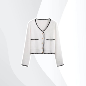 One Set 3IN1 ( Cardigan Crop Vintage Wanita + Rok Basic + Jilbab Paris AntI Kusut) - KA104