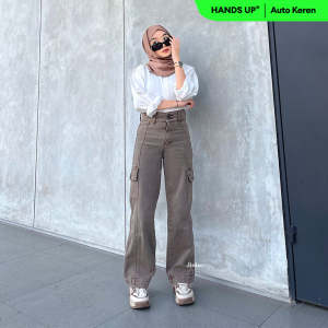JINISO - Highwaist Cargo Loose Jeans 401 HANDS UP