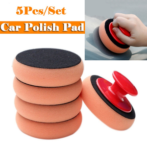 Universal Car Waxing Sponge Polish Pad Car Microfiber Cleaning Foam Pads with Handle Wax Polishing Sponge Auto Accessories