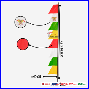 UMBUL UMBUL WARNA WARNI 5PCS - UMBUL UMBUL MERAH PUTIH