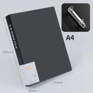 RANG 2 Holes Binder File Folder D-shaped Office Document Lever Arch File  Plastic Transparent Folder