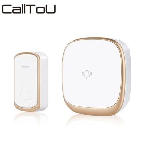 Calltou Door Bell Wireless Doorbell IP44 Waterproof 38 Tones 4 Volumes 150M Range Calling Bell For House/Home/Office/Elderly/Patient 1 Receiver With 1 Bell DB22