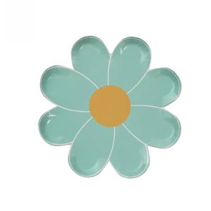 MODERNLUX 10/20PCS Hình hoa Đĩa giấy dùng một lần. Giấy Đồ dùng bàn ăn Đĩa trang trí tiệc  7 inch Đĩa đựng bánh Tiệc sinh nhật cho trẻ em.