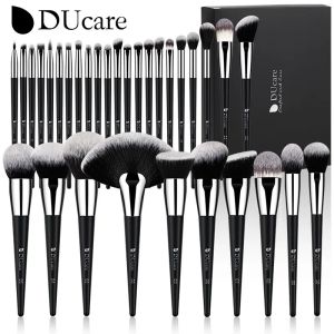 DUcare 32Pcs/Set Makeup Brushes Professional Brushes Makeup Kit Synthetic Hair Foundation Power Eyeshadows Blending Premium Synthetic Kabuki Beauty Tools【Post in 24 Hours&90 days Warranty Services】