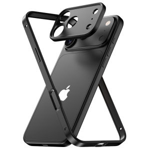 Titanium Metal Frame Bumper Shockproof Case for iPhone 17 Air 16 Pro 15 Plus 14 13 Pro Max for Solid Colour Protection Phone Cover