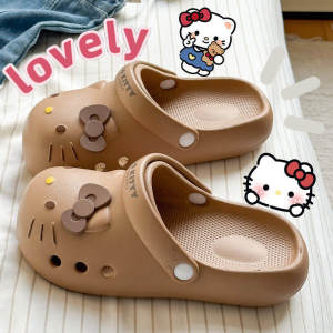 Free Shipping Hello WomenS Outdoor Sandals 2026 New Style Beach EVA Odor-Resistant Thick-Soled Closed-Toe Slippers