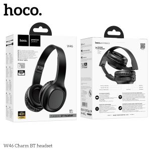 ⚡Mẫu Mới⚡Tai nghe chụp tai Hoco W46 có bluetooth V5.3 cổng AUX 3.5mm micro đàm thoại liên tục 20 giờ cho điện thoại máy tính bảng bàn laptop PC destops tablet macbook ... - Chính Hãng Bảo Hành 12 Tháng