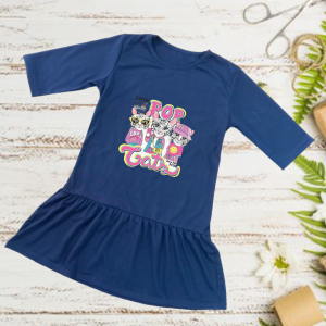 Dress basic tunic fashion anak perempuan 4-14 tahun//daster anak motif karakter