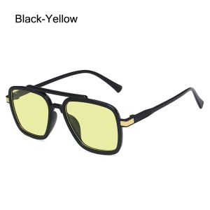 XUESHE วินเทจ แว่นตา แฟชั่น สแควร์ แว่นตากันแดด Tony Stark แว่นตาสำหรับผู้ชายผู้หญิง แว่นตากันแดดไอรอนแมน แว่นตากันแดดสไปเดอร์แมน