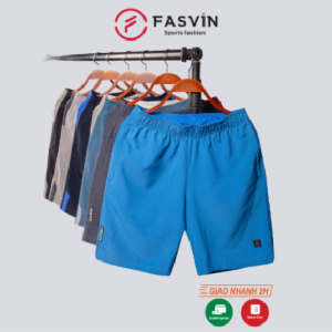 Quần đùi nam Fasvin Q20207.HN vải dù gió co giãn tập thể thao hay mặc nhà