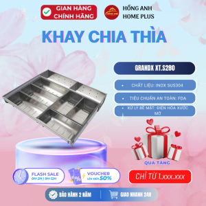 Khay chia thìa nĩa đa năng SUS304 cao cấp grandx XT.S280 phụ kiện tủ bếp tiện ích thiết kế tối ưu