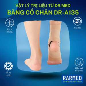 Băng quấn cổ chân đàn hồi Dr.Med DR-A135 tổn thương mắt cá viêm gân lỏng khớp chấn thương - 1 Size