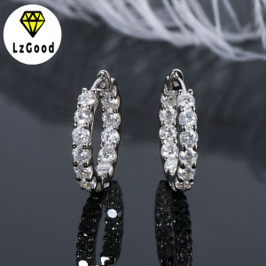 【Giao Hàng Nhanh】lzgood Vòng Moissanite 3Mm Thật Bằng Bạc Sterling 100% 925 Cho Nữ Quà Tặng Trang Sức Lấp Lánh Có Chứng Nhận GRA