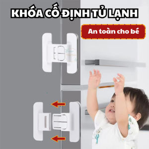 Chốt Khóa Cửa Tủ Lạnh Ngăn Kéo Đa Năng An Toàn Cho Bé Chống Kẹt Tay Dây Đai An Toàn - HÀNG CÓ SẴN