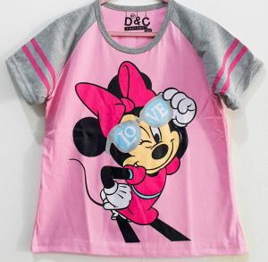 Baju Anak Perempuan / Kaos Anak Motif Minnie Sunglasses Pink 1 - 10 Tahun