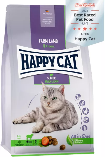 Happy Cat Senior Cat Food Farm Lamb (1.3kg/4kg)