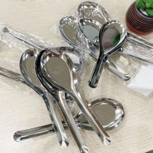 Set 5 Thìa Ăn Phở Súp- Thìa Ăn Cơm Bằng Inox Tiện Dụng
