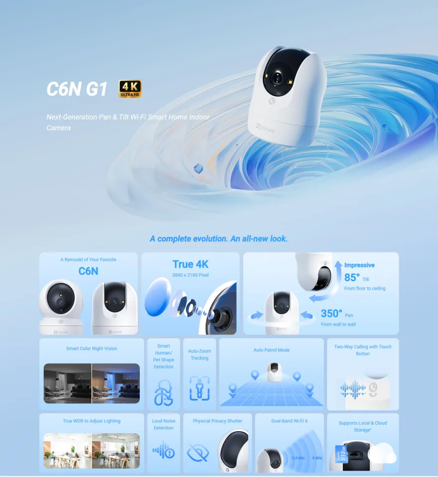 EZVIZ Security Camera, 1080P Indoor Pan&Tilt WiFi IP Camera, Baby/Pet EZVIZ Security Camera, 1080P Indoor Pan&Tilt WiFi IP Camera, Baby/Pet